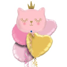 Cute Pink Kitten Balloon Bouquet
